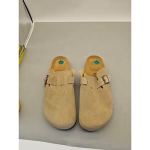 Cushionaire Haze Genuine Suede Leather Men's Clogs SZ 12 Slip On Potato‎ Shoes